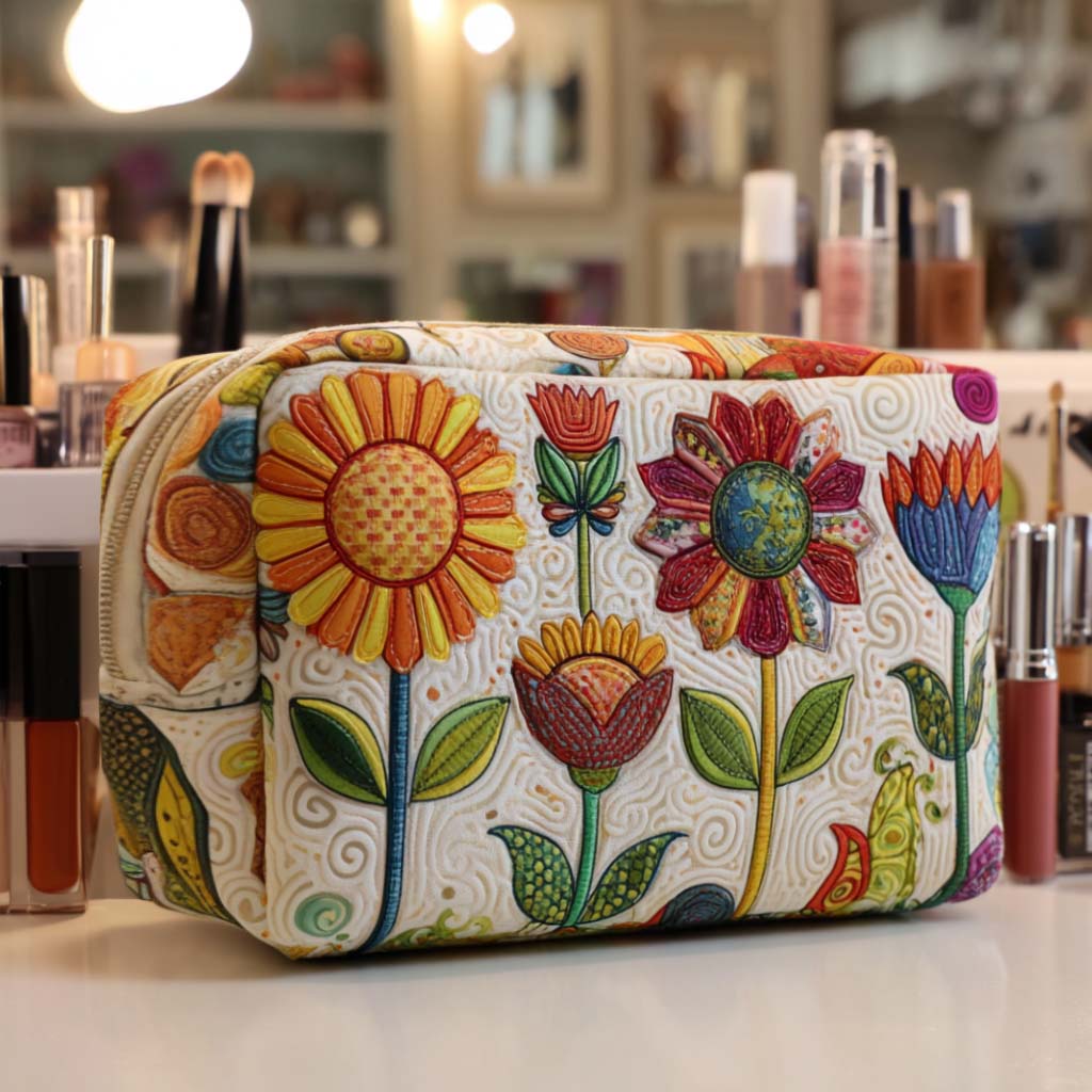 Trousse de maquillage - Floraison joyeuse