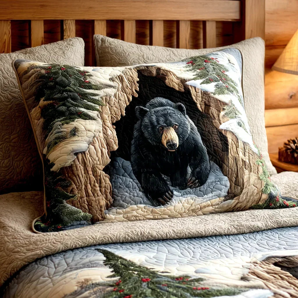 Housse de coussin - Ours noir