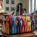 Sac de voyage - Caniches de couleurs