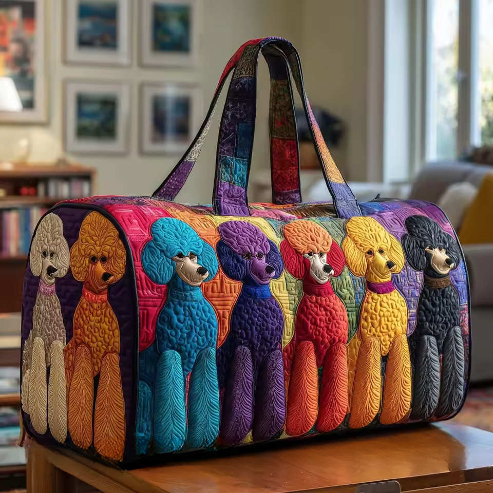 Sac de voyage - Caniches de couleurs