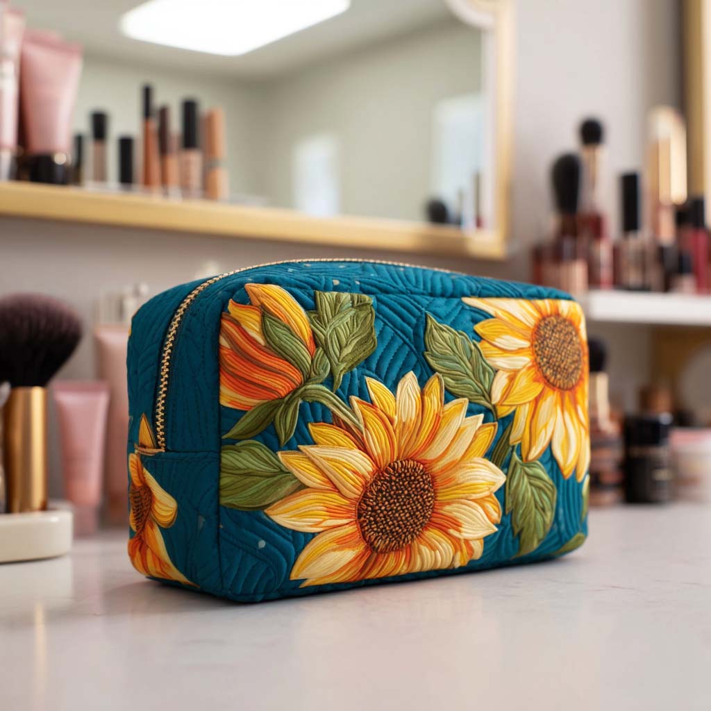 Trousse de maquillage - Fleur souriante