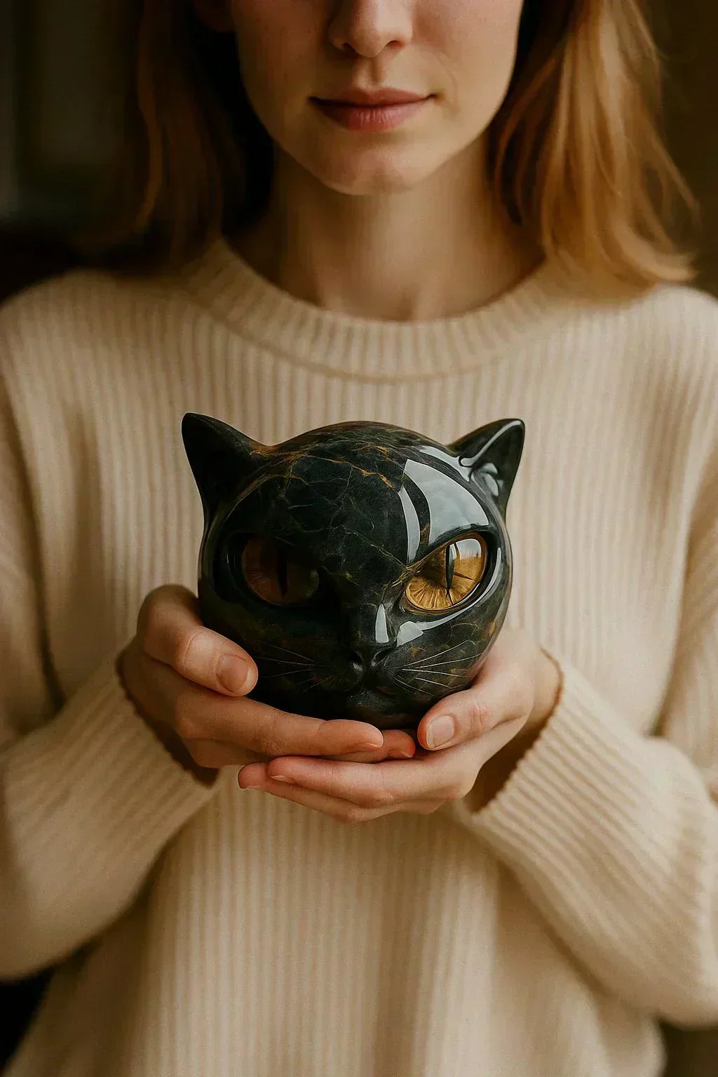 Sculpture chat noir – Nyx