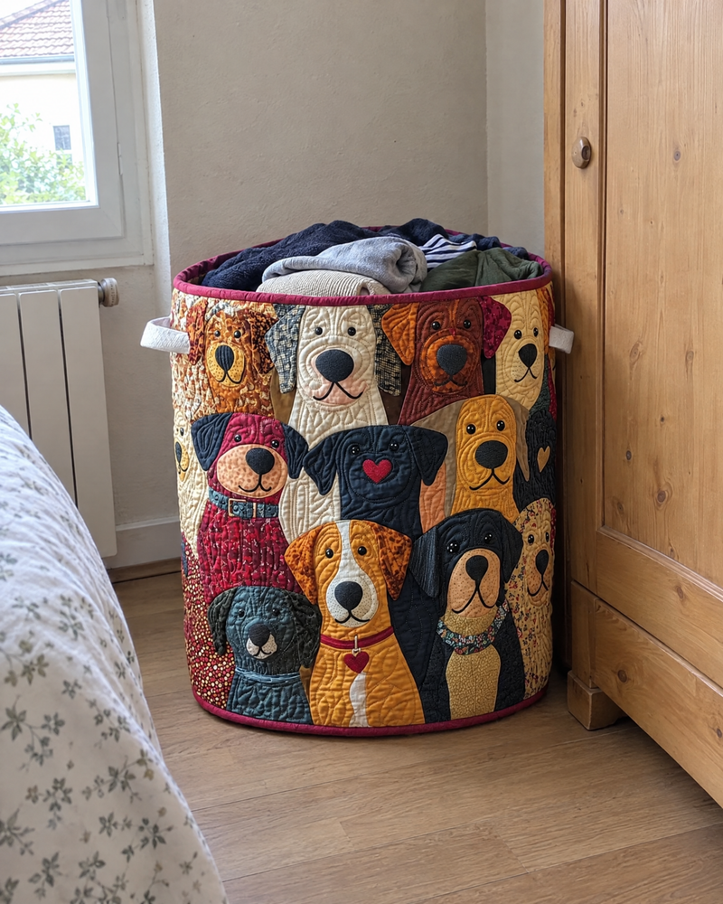 Panier à linge - Chiens colorés