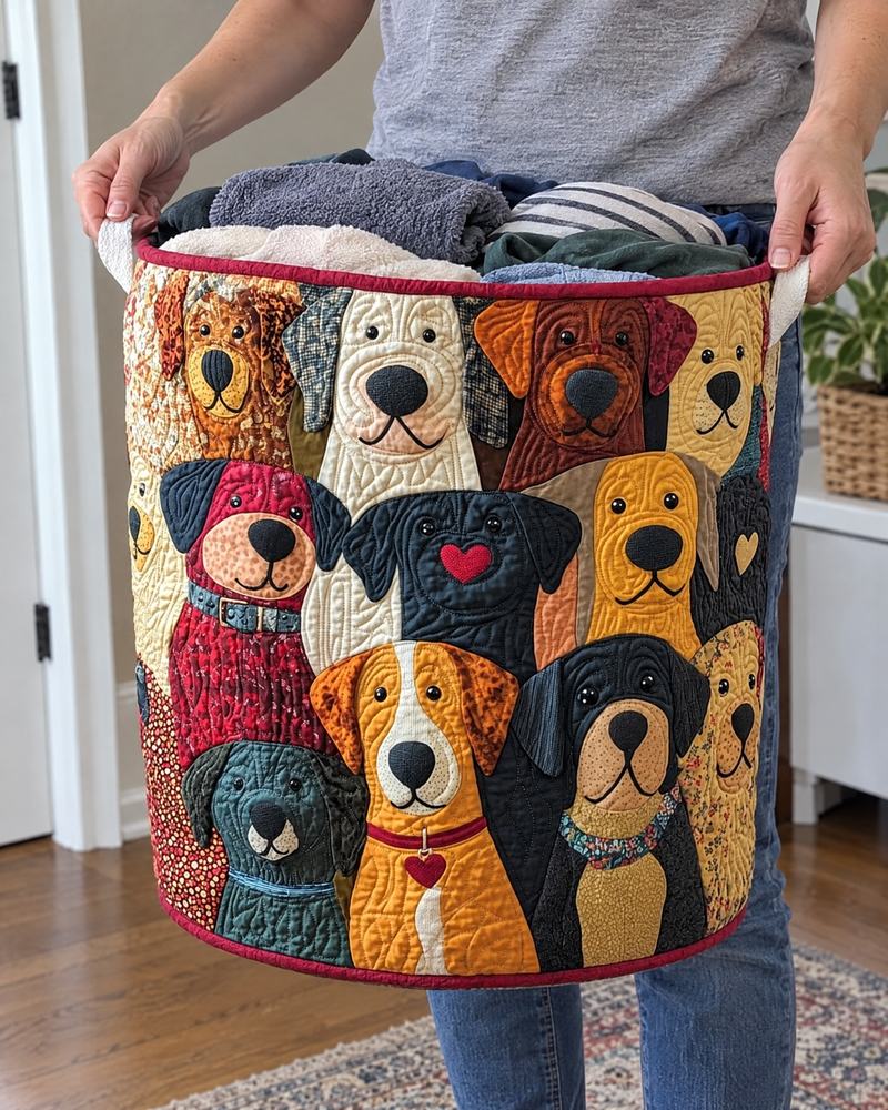 Panier à linge - Chiens colorés