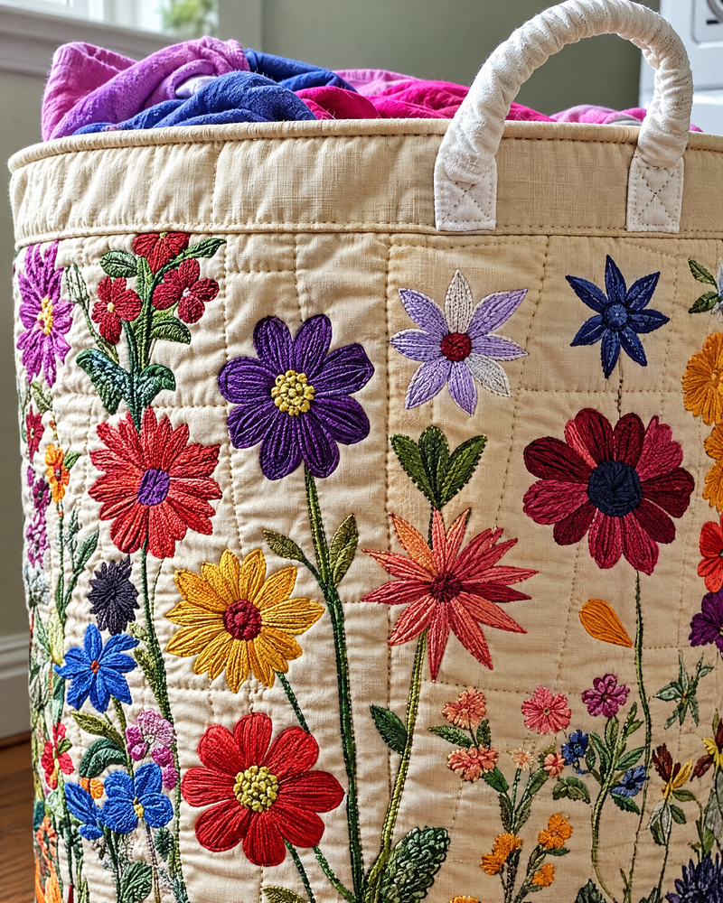 Panier à linge - Floraison rayonnante
