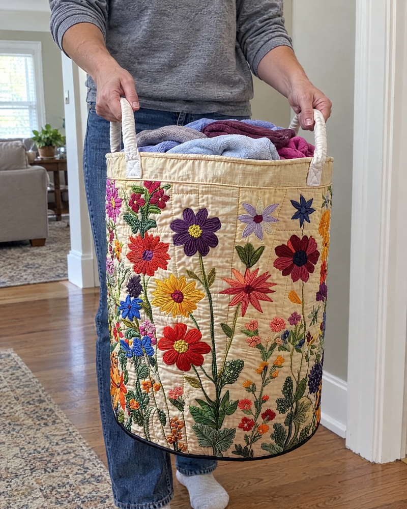 Panier à linge - Floraison rayonnante
