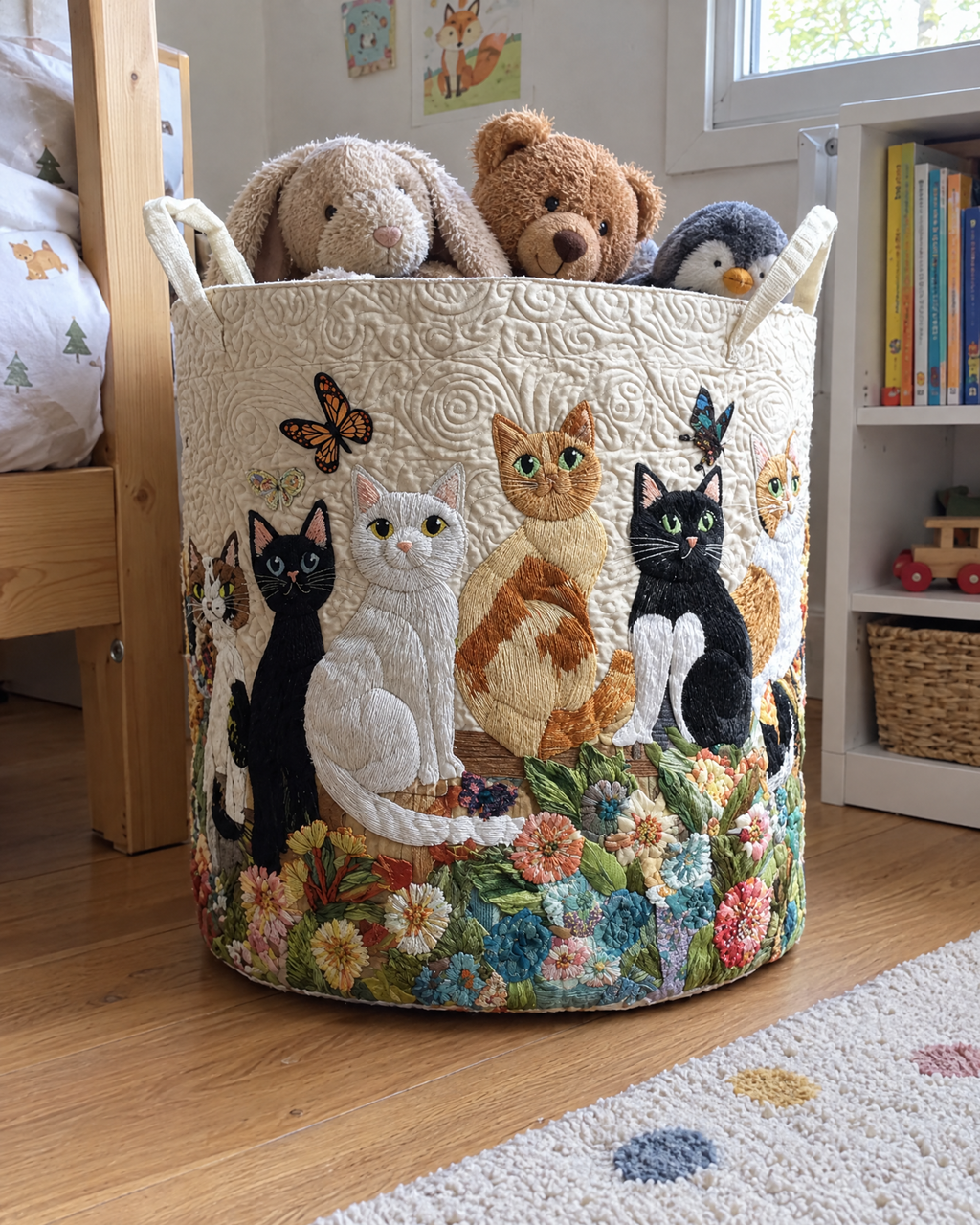 Panier à linge - Chats du jardin