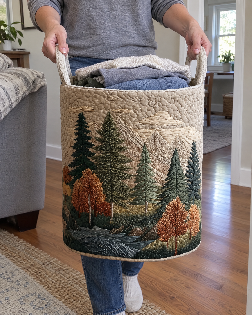 Panier à linge - Vue sur la montagne