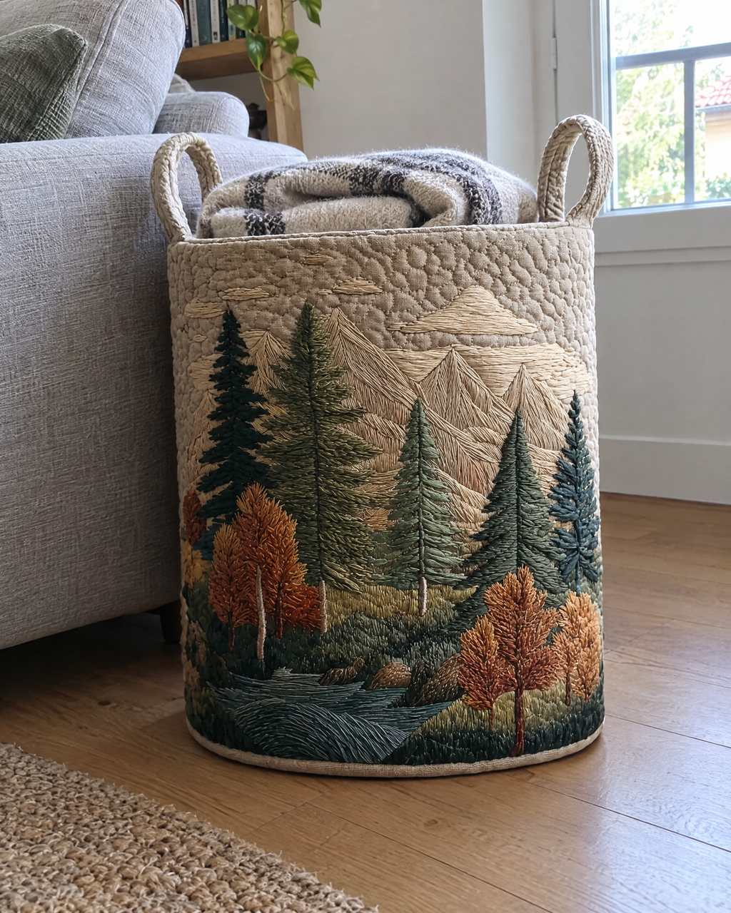 Panier à linge - Vue sur la montagne