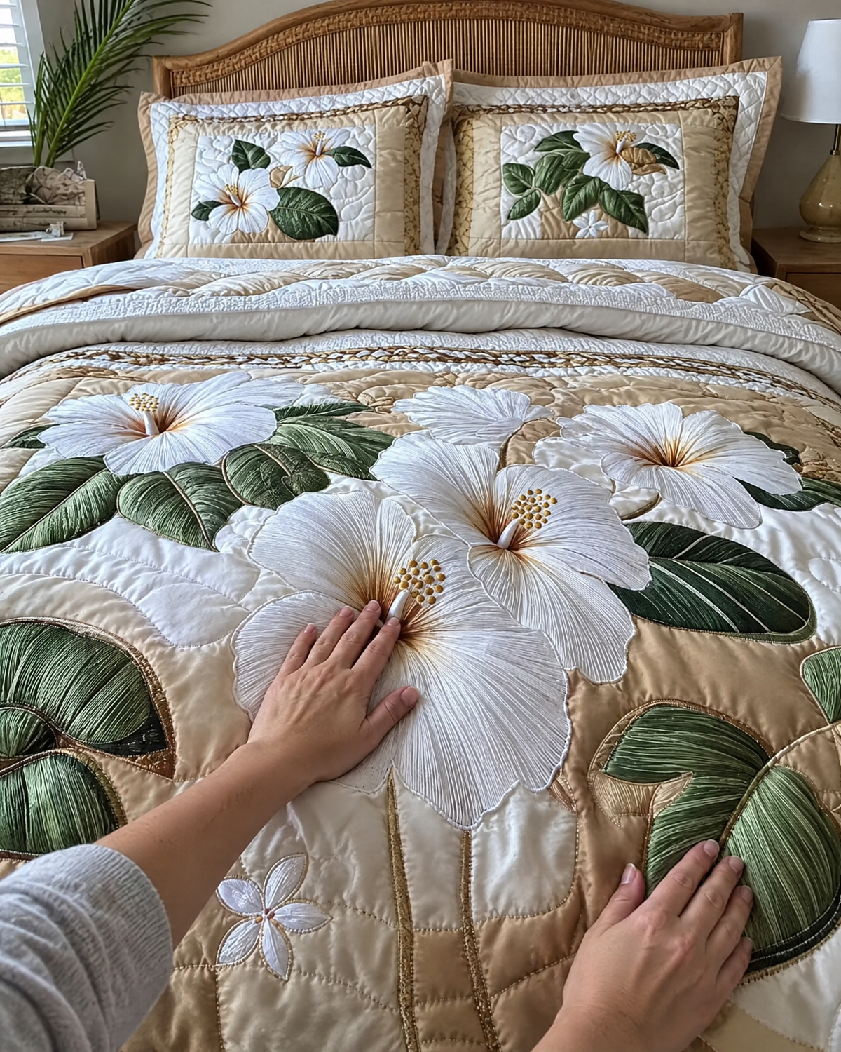 Parure de lit - Hibiscus blanc