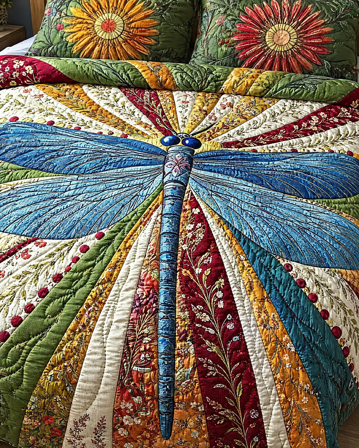 Parure de lit - Libellule dorée