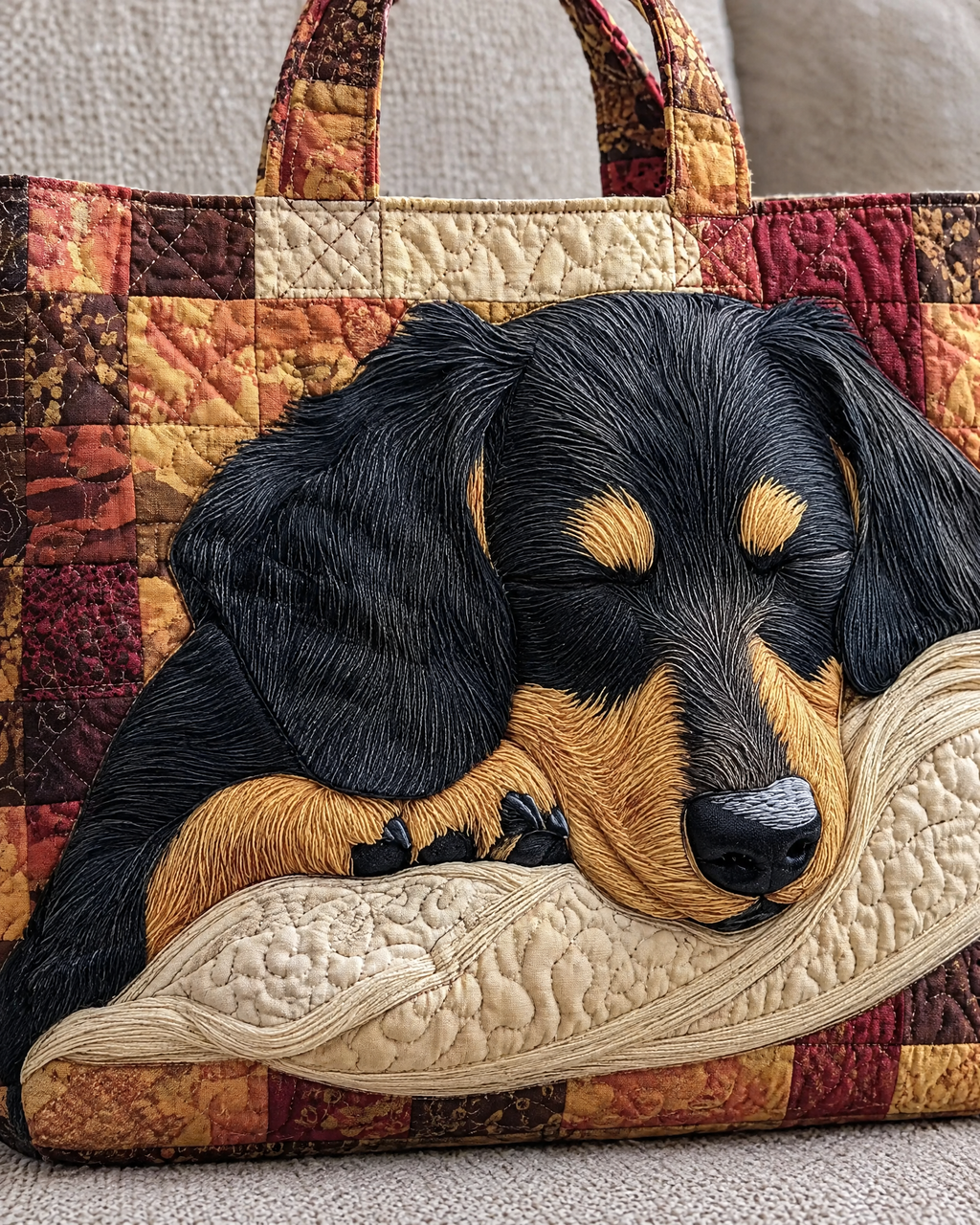 Sac artisanal - Petit chien endormi