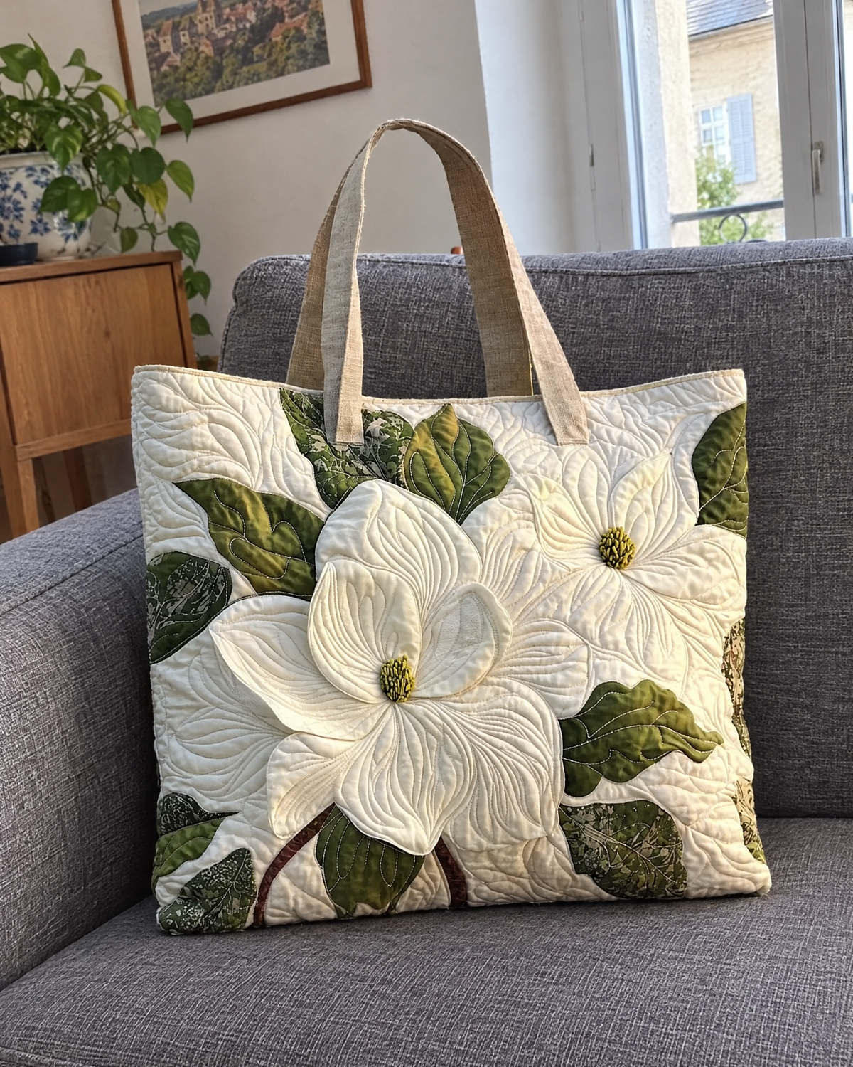 Sac artisanal - Lys blancs