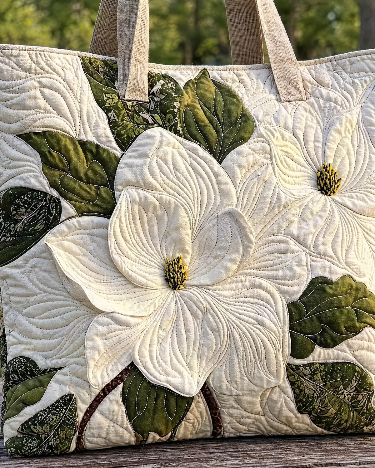 Sac artisanal - Lys blancs