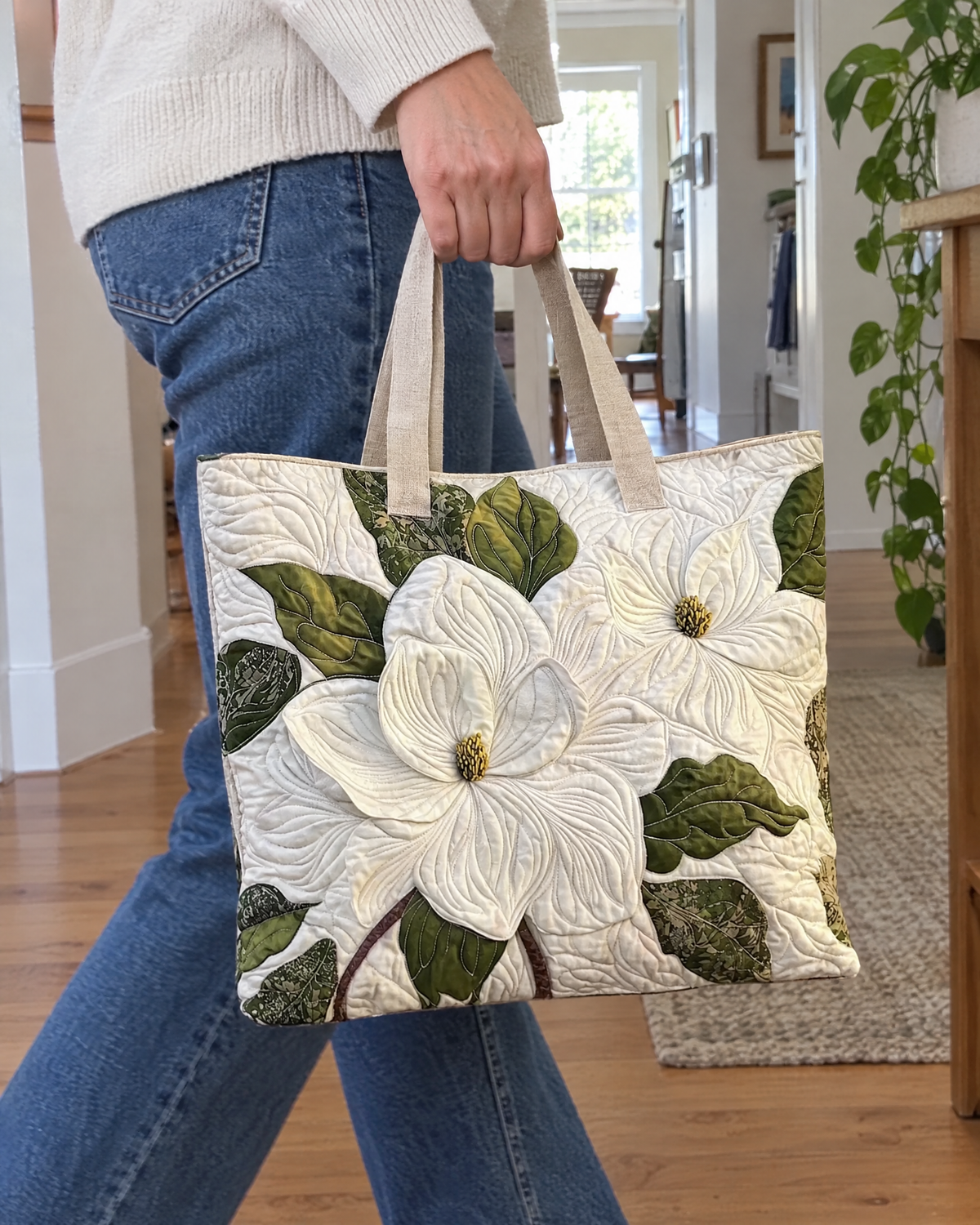 Sac artisanal - Lys blancs