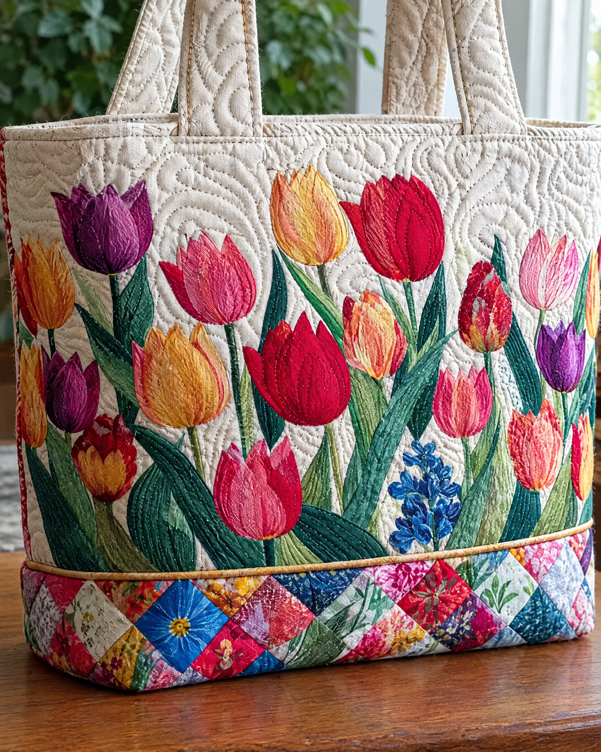 Sac artisanal - Jardin de tulipes