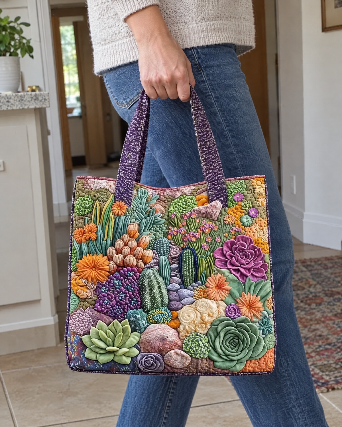 Sac artisanal - Jardin de plantes grasses