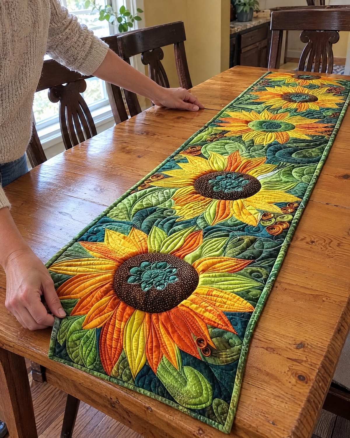 Chemin de table - Jardin de tournesols