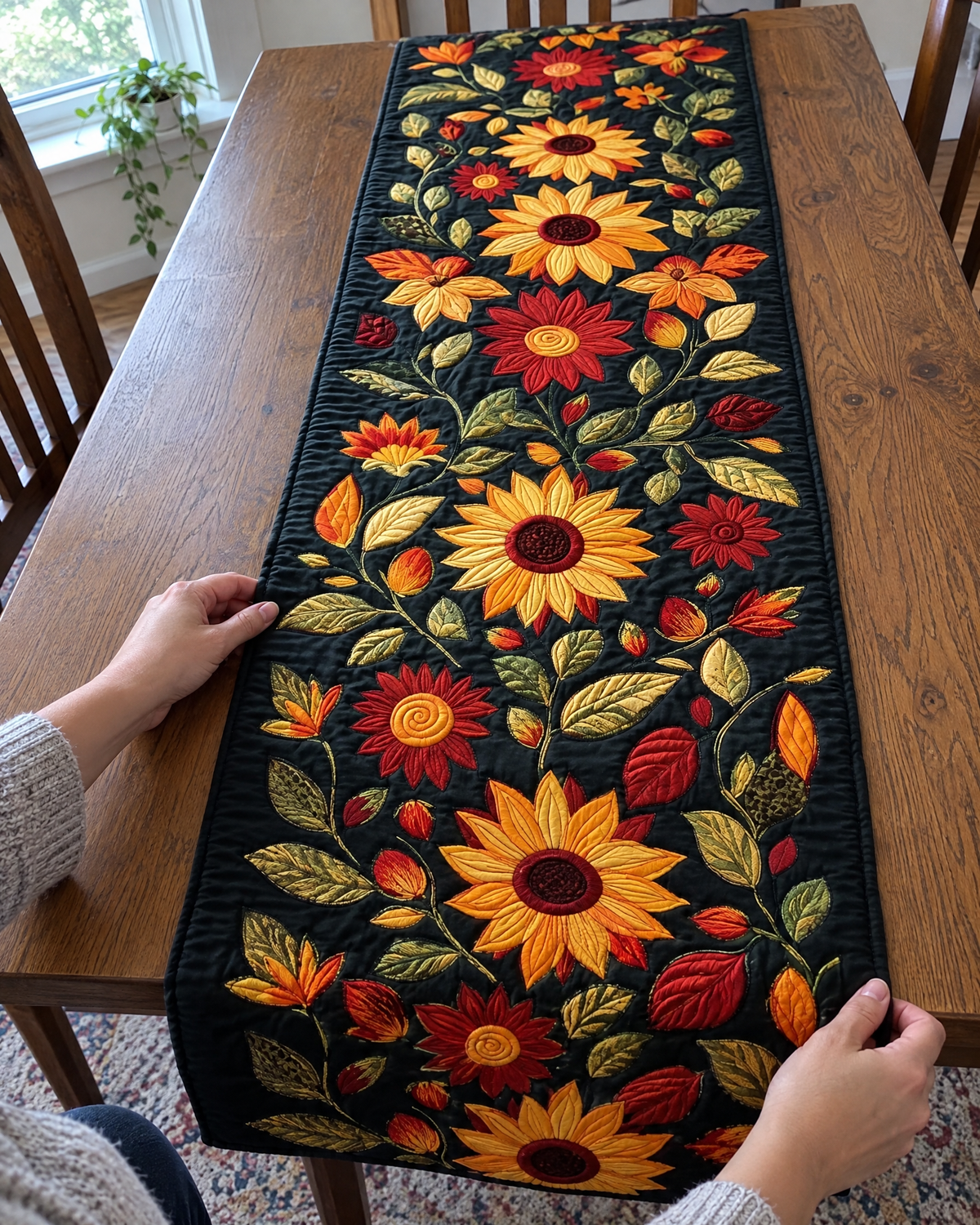 Chemin de table - Tournesols d’automne