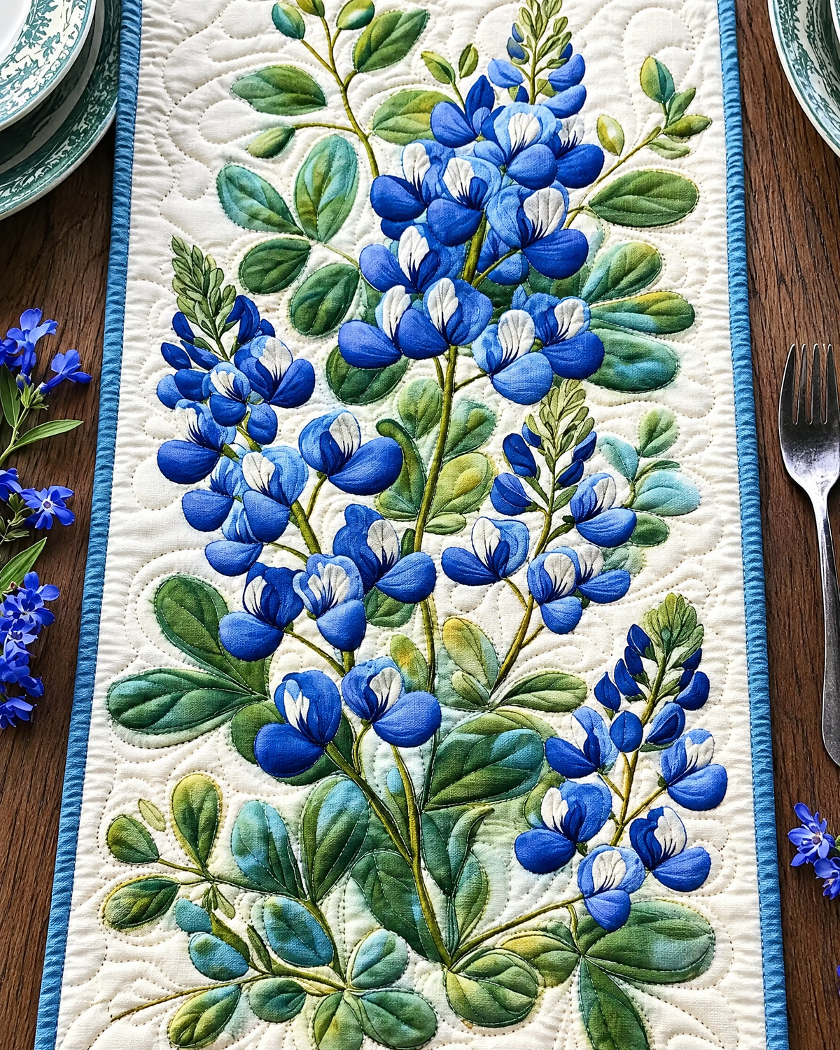 Chemin de table - Sérénade de lupins