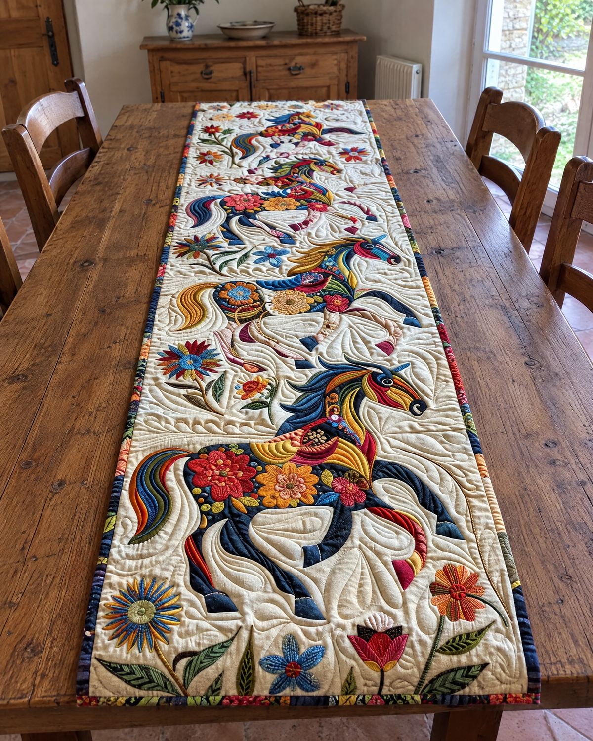 Chemin de table - Cheval au galop