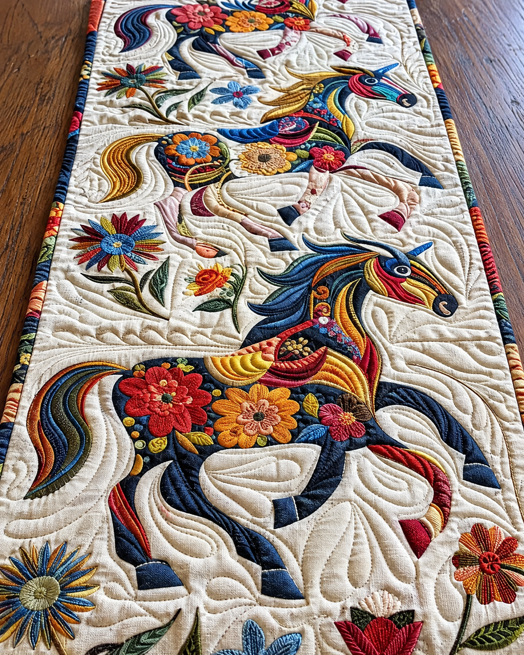 Chemin de table - Cheval au galop