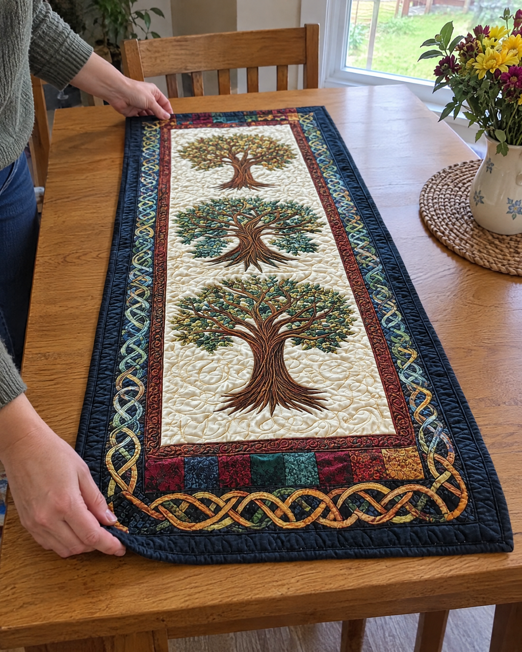 Chemin de table - Arbre celtique