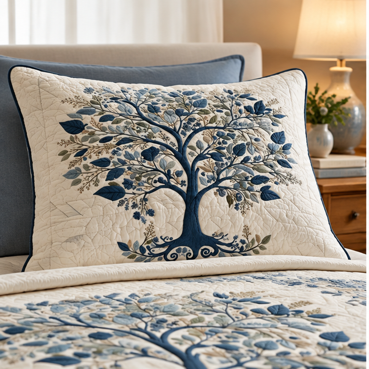 Housse de coussin - Bleu sérénité